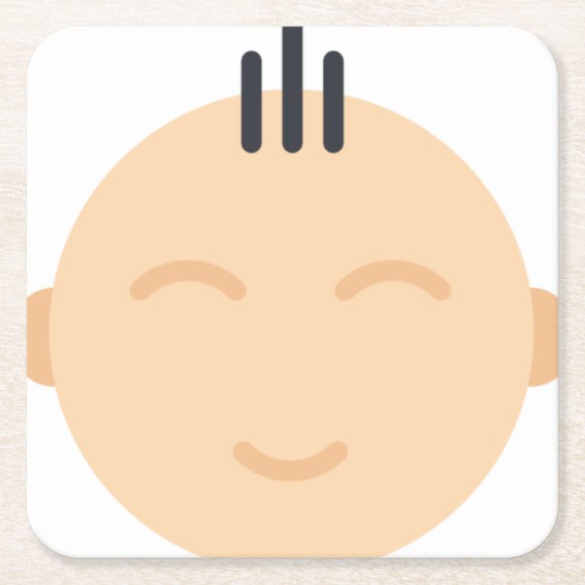 Posavasos Cuadrado De Papel bebé (Anverso)