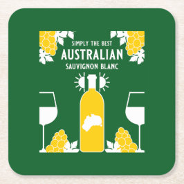 Posavasos Cuadrado De Papel Bebedor de vino Sauvignon Blanc