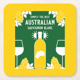 Posavasos Cuadrado De Papel Bebedor de vino Sauvignon Blanc