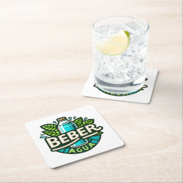 Posavasos Cuadrado De Papel Beber agua