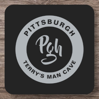 Posavasos Cuadrado De Papel Bebida Barware Personalizado Yinzer Deportes Pgh