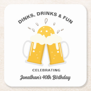 Posavasos Cuadrado De Papel Bebidas y bebidas Cervezas Mugs Alegran Personaliz
