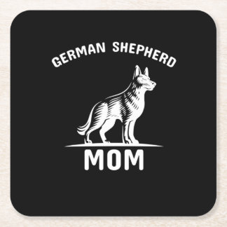 Posavasos Cuadrado De Papel Beekeeper Art German Shepherd Mommy