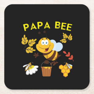 Posavasos Cuadrado De Papel Beekeeper Art Papa Bee