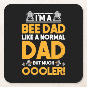 Posavasos Cuadrado De Papel Beekeeper Gift   Soy Un Papá Abeja