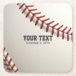 Posavasos Cuadrado De Papel Béisbol