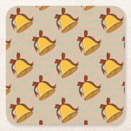 Posavasos Cuadrado De Papel Bell y Bow