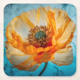 Posavasos Cuadrado De Papel Belleza naranja