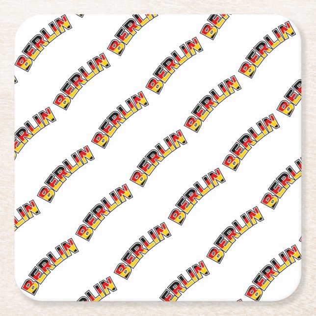 Posavasos Cuadrado De Papel Berlín (Anverso)