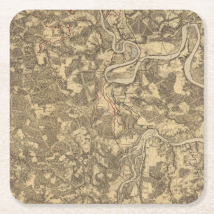 Posavasos Cuadrado De Papel Bermudas ciento, Virginia