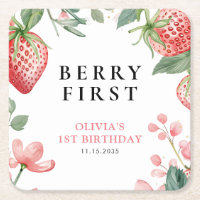 Berry First Pink Floral 1er cumpleaños