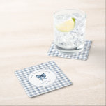 Posavasos Cuadrado De Papel Berry Sweet Baby Shower Blueberry Bow<br><div class="desc">Berry Sweet Baby Shower Blueberry Bow Plates de Papel. Las placas forman parte de una colección.</div>
