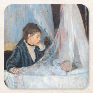 Posavasos Cuadrado De Papel Berthe Morisot - La Cuna / Le Berceau