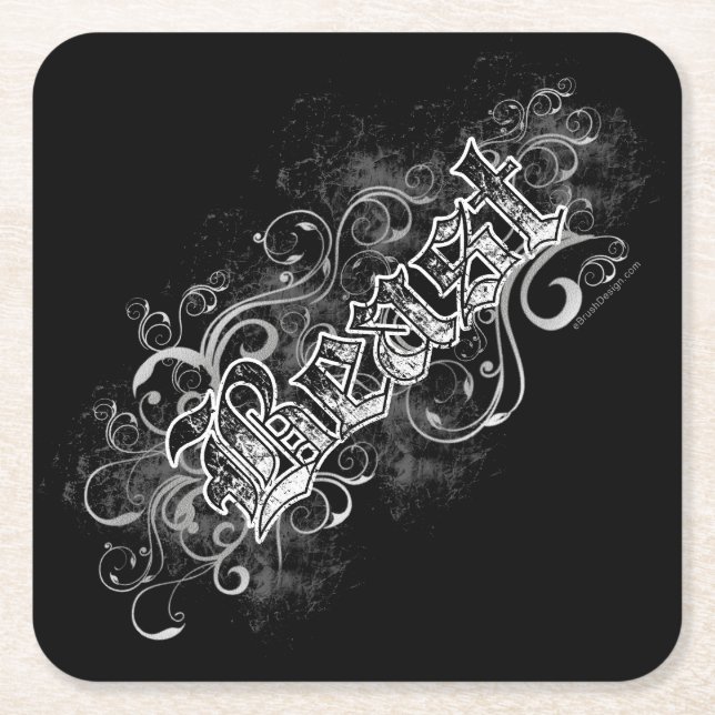 Posavasos Cuadrado De Papel Bestia (Anverso)