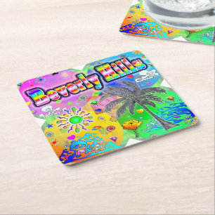 Posavasos Cuadrado De Papel Beverly Hills Quadro Seasons Coaster