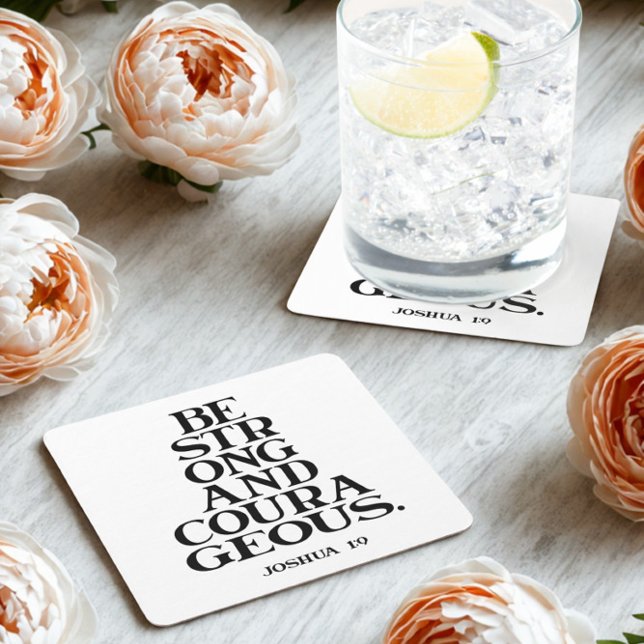 Posavasos Cuadrado De Papel Bible verse Joshua  (Subido por el creador)