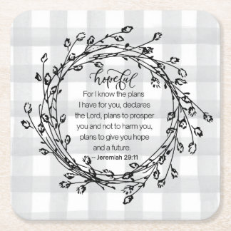 Posavasos Cuadrado De Papel Biblia cristiana contra Inspiradora