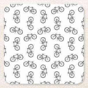 Posavasos Cuadrado De Papel Bicicletas dispersas Imprimir PERSONALIZADO de pat