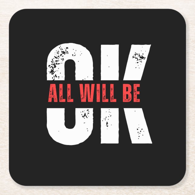 Posavasos Cuadrado De Papel bien (Anverso)