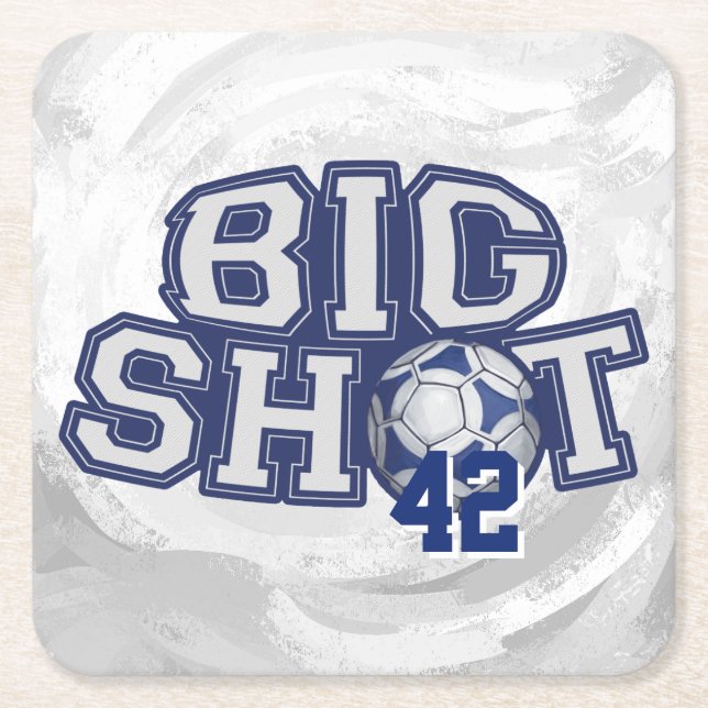 Posavasos Cuadrado De Papel Big Shot Soccerball (Anverso)