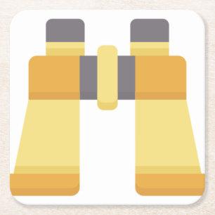 Posavasos Cuadrado De Papel Binoculares