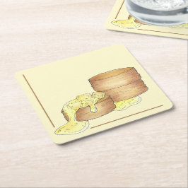 Posavasos Cuadrado De Papel Biscuits y Sausage Gravy Chef Diner Restaurant