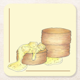 Posavasos Cuadrado De Papel Biscuits y Sausage Gravy Chef Diner Restaurant