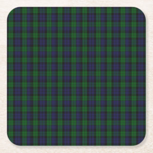 Posavasos Cuadrado De Papel Blackwatch Tartán