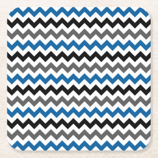 Posavasos Cuadrado De Papel Blanco del negro del gris azul del fondo del