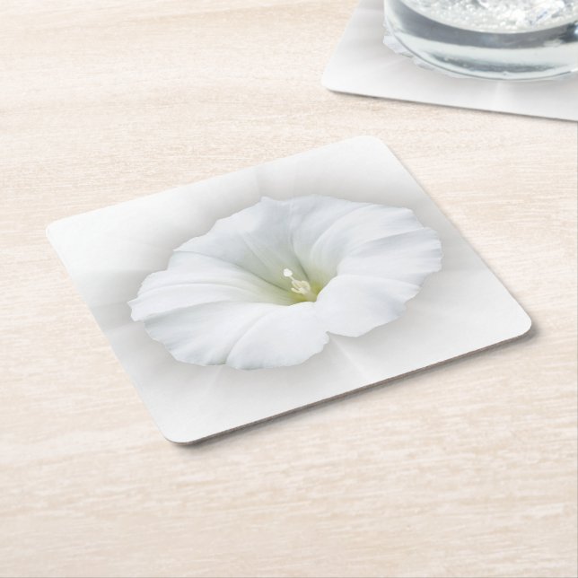 Posavasos Cuadrado De Papel blanco y tonos grises (En perspectiva)