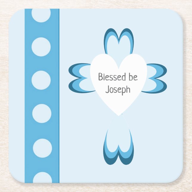 Posavasos Cuadrado De Papel Blessed Baptism Paper Napkin (Anverso)