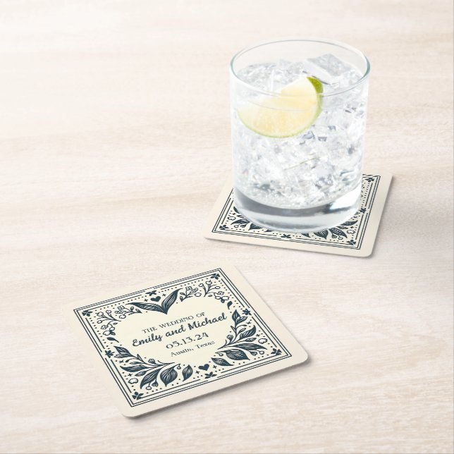 Posavasos Cuadrado De Papel Blogs Eternos (In situ)