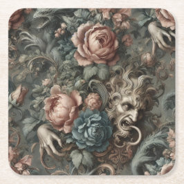 Posavasos Cuadrado De Papel Blood Shadows Ritual – Gothic Victorian