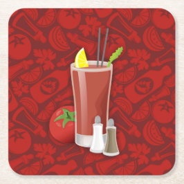 Posavasos Cuadrado De Papel Bloody Mary