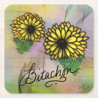 Posavasos Cuadrado De Papel Blossom Coaster de Bitachon