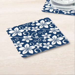 POSAVASOS CUADRADO DE PAPEL BLUE HAWAII (NAVY BLUE)