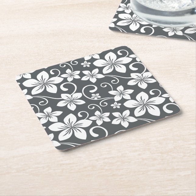 POSAVASOS CUADRADO DE PAPEL BLUE HAWAII (PEWTER) (En perspectiva)