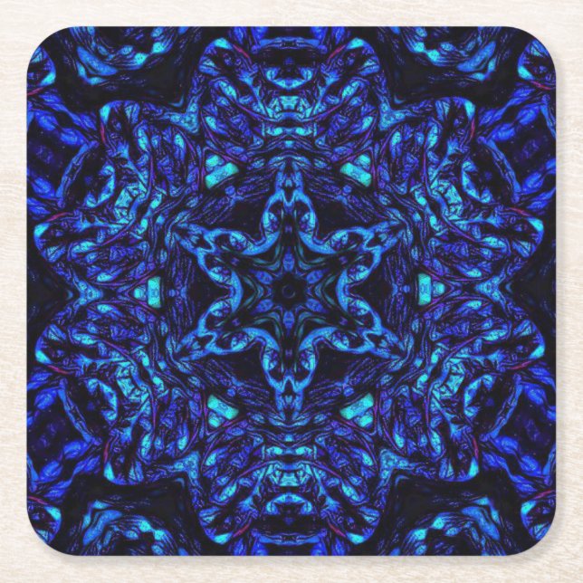 Posavasos Cuadrado De Papel Blued Up (Anverso)