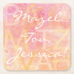 Posavasos Cuadrado De Papel BM Bar o Bat Mitzvah simplemente sutil<br><div class="desc">Bar Mitzvah o Bat Mitzvah, partido temático "Simply Subtle" a favor de la Pascua de Papel. Todos los elementos de diseño se pueden editar: borrar, mover, cambiar de tamaño, etc. Personalice el texto editable eliminando y reemplazando por el suyo propio. Elija su estilo de fuente, color y tamaño favoritos. Gracias...</div>