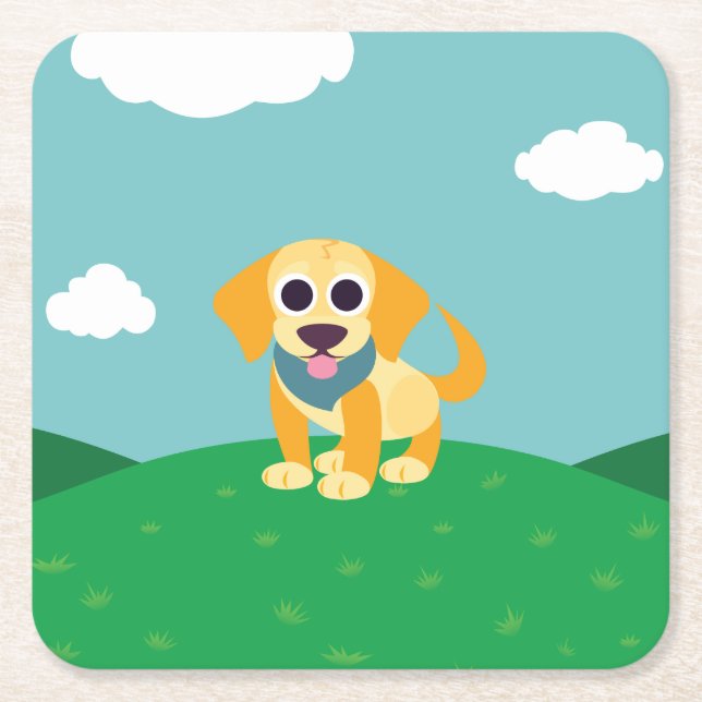 Posavasos Cuadrado De Papel BO el perro (Anverso)