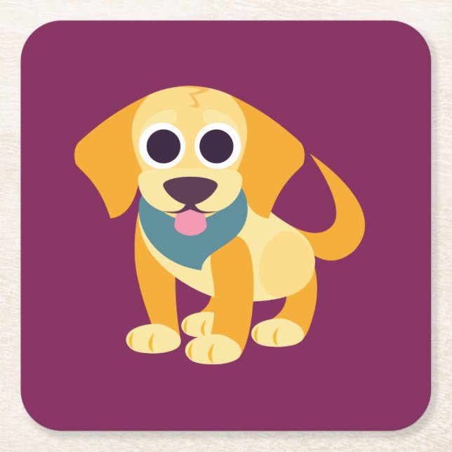 Posavasos Cuadrado De Papel BO el perro (Anverso)