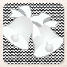 Posavasos Cuadrado De Papel Boda Bells