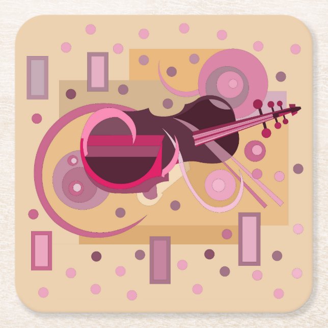 Posavasos Cuadrado De Papel Boda DE ANIVERSARIO DE CUMPLEAÑOS DE REGALO DE AMO (Anverso)