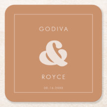 Boda de azúcar marrón retro y elegante