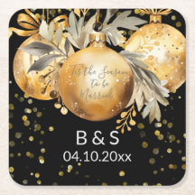 Boda de Navidad en Oro y Negro