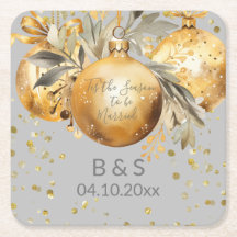 Boda de Navidad Gris Dorado