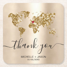 Boda Destino Passport World Map Gracias