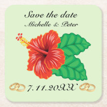 Boda tropical personalizada "reserva la fecha "