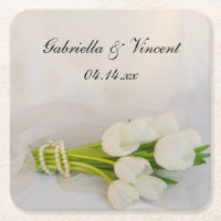 Boda White Tulip Bouquet