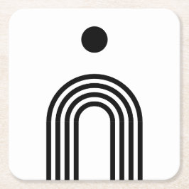 Posavasos Cuadrado De Papel Boho Celestial Sun